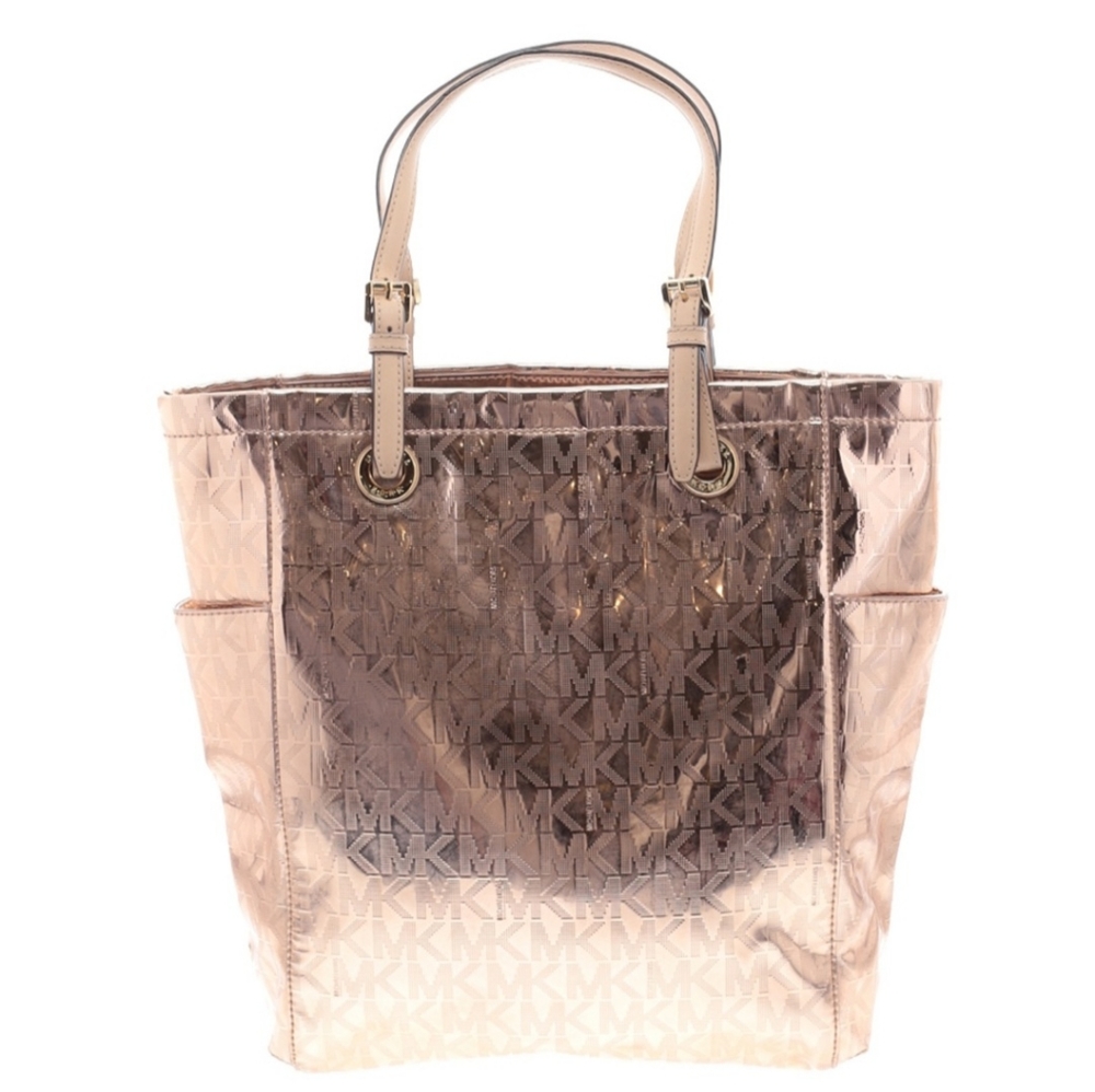 Michael Kors Jet Set Rose Gold Metallic Tote